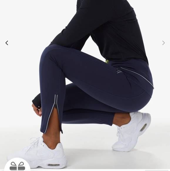 Lole 'Hurry Up' water repellent warm leggings fleece lined in navy medium - Picture 7 of 14